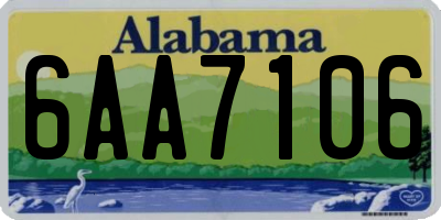 AL license plate 6AA7106