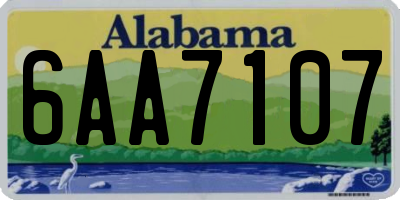 AL license plate 6AA7107