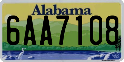 AL license plate 6AA7108