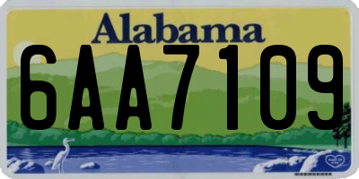 AL license plate 6AA7109