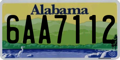 AL license plate 6AA7112