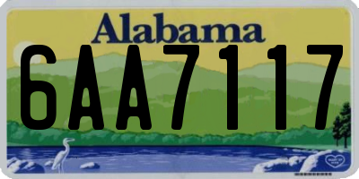 AL license plate 6AA7117