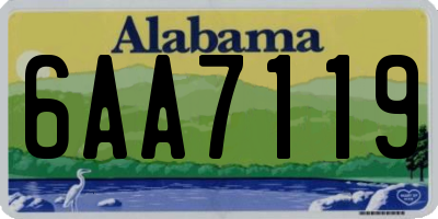 AL license plate 6AA7119