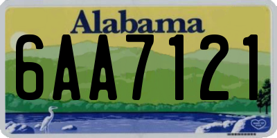 AL license plate 6AA7121