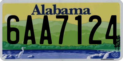 AL license plate 6AA7124
