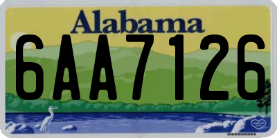AL license plate 6AA7126
