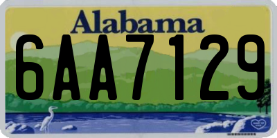 AL license plate 6AA7129
