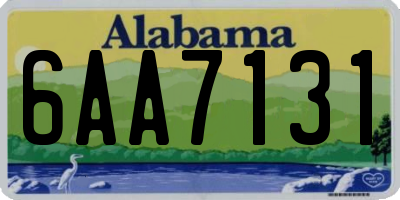 AL license plate 6AA7131