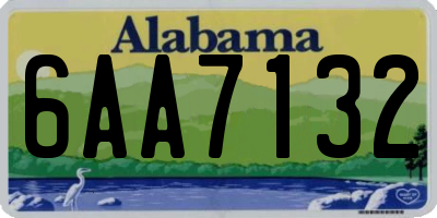 AL license plate 6AA7132