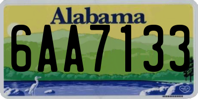 AL license plate 6AA7133
