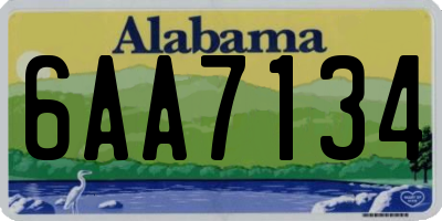 AL license plate 6AA7134