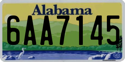 AL license plate 6AA7145