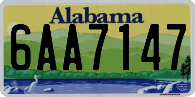 AL license plate 6AA7147