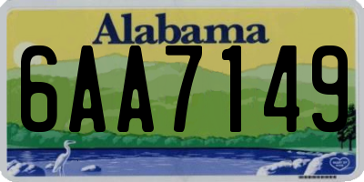 AL license plate 6AA7149