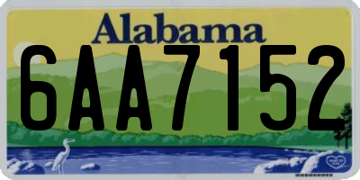 AL license plate 6AA7152