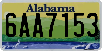 AL license plate 6AA7153