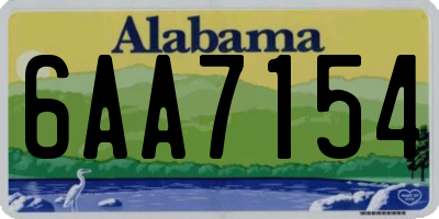 AL license plate 6AA7154