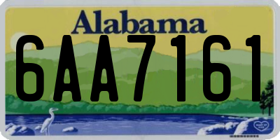 AL license plate 6AA7161