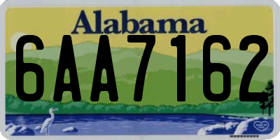 AL license plate 6AA7162