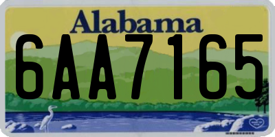 AL license plate 6AA7165