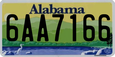 AL license plate 6AA7166