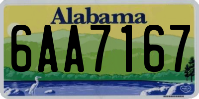 AL license plate 6AA7167