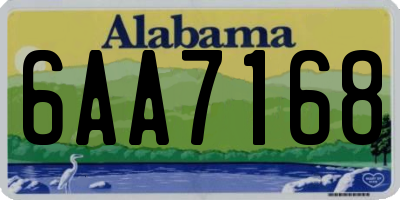 AL license plate 6AA7168