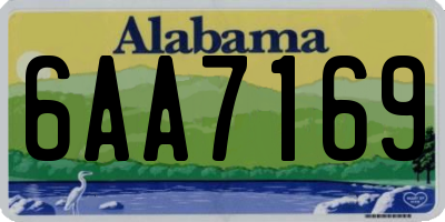 AL license plate 6AA7169