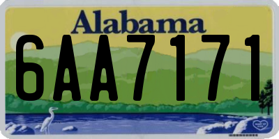 AL license plate 6AA7171