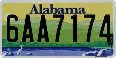 AL license plate 6AA7174