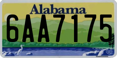 AL license plate 6AA7175