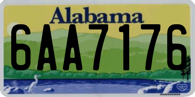 AL license plate 6AA7176