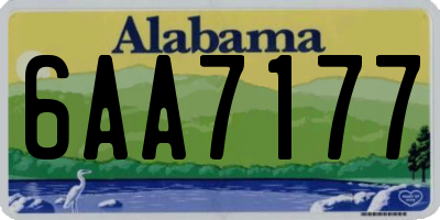 AL license plate 6AA7177