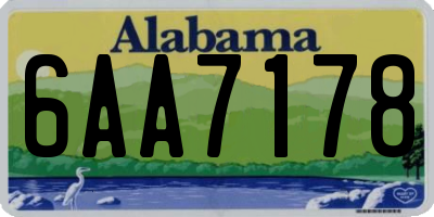AL license plate 6AA7178
