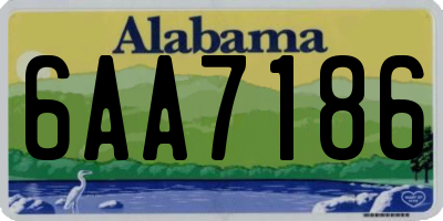 AL license plate 6AA7186