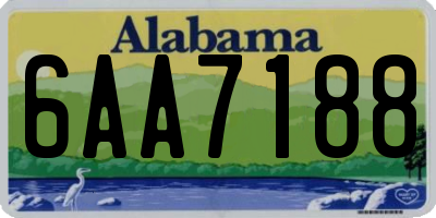 AL license plate 6AA7188