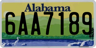AL license plate 6AA7189