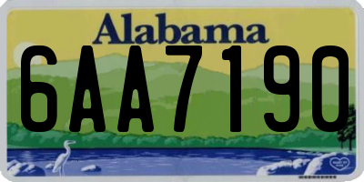 AL license plate 6AA7190