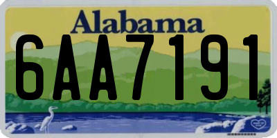 AL license plate 6AA7191