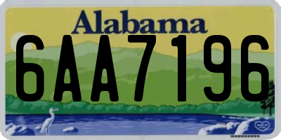 AL license plate 6AA7196