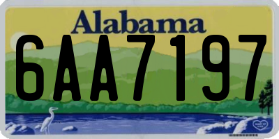 AL license plate 6AA7197