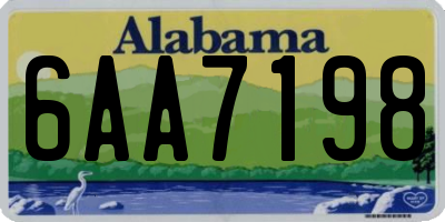 AL license plate 6AA7198