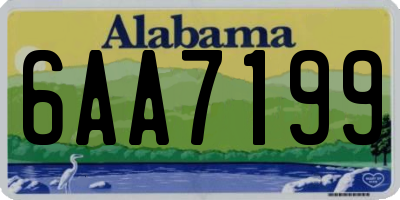 AL license plate 6AA7199