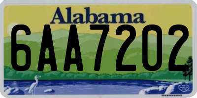 AL license plate 6AA7202