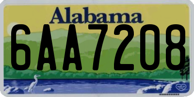 AL license plate 6AA7208