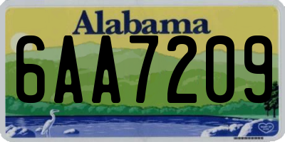 AL license plate 6AA7209