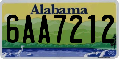 AL license plate 6AA7212