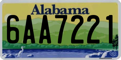 AL license plate 6AA7221
