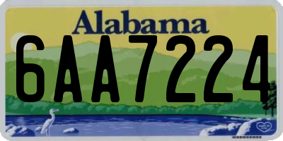 AL license plate 6AA7224