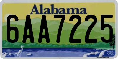 AL license plate 6AA7225